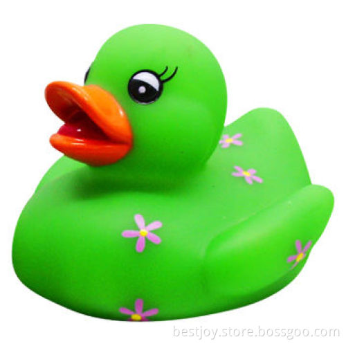 Rubber ducky with colorful spots, suitable for gift and premium